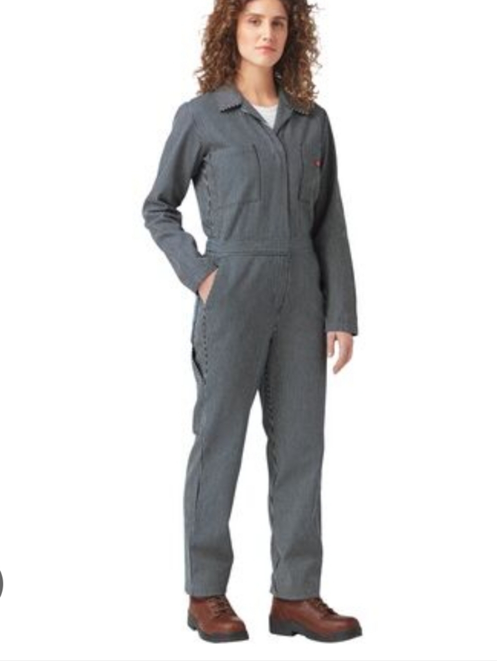 Nwt Dickies Black & White Pinstripe Jumpsuit Coverslls 2X